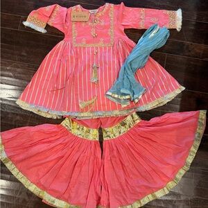 Indian Pakistani kids outfitMaria B girls gharara